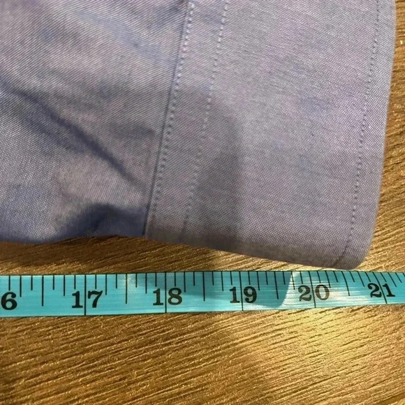 Men's Blue Dress Shirt - Picture 6 of 7